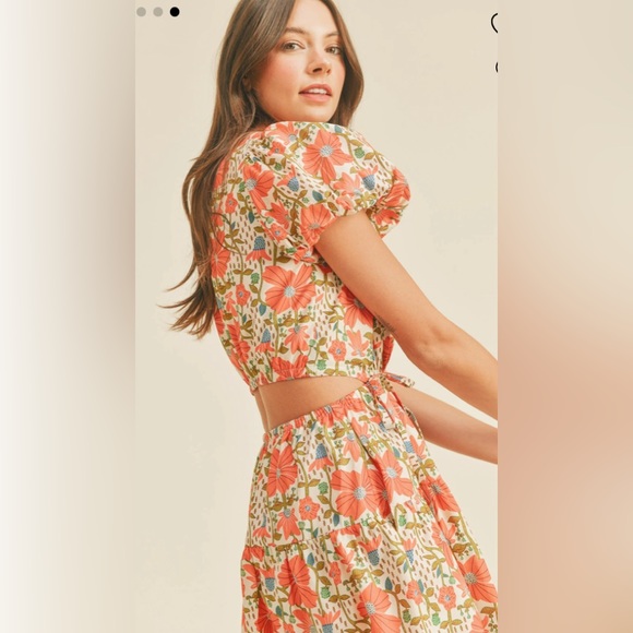 TALULAH Dresses & Skirts - REDUCTION TALULAH SPRING FLORAL COTTON DRESS SIZE LARGE NWOT
